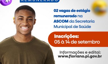 Secretaria Municipal de Saúde oferta duas vagas de estágio remunerado