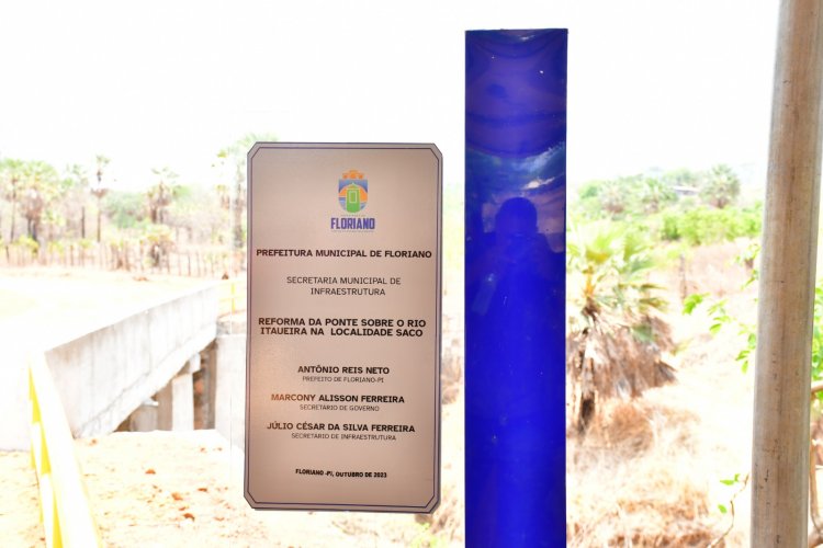Prefeitura de Floriano entrega ponte em concreto no acesso à localidade Saco