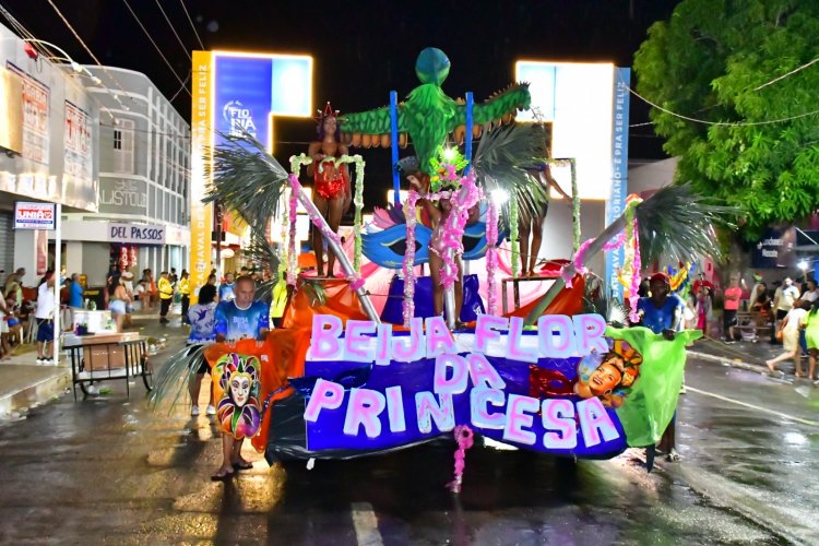 Desfile de escolas de samba e shows na beira-rio marcam o último dia do Carnaval de Floriano