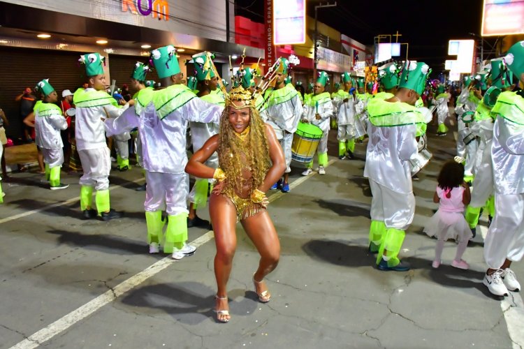 Desfile de escolas de samba e shows na beira-rio marcam o último dia do Carnaval de Floriano