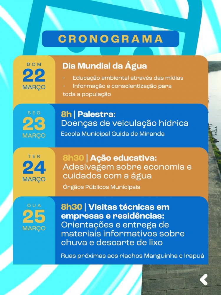 SEMAN de Floriano realiza programação especial na Semana da Água 