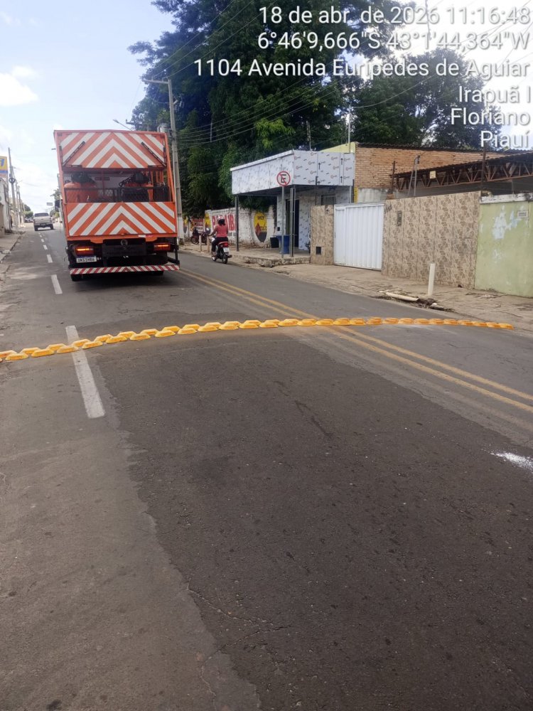 Superintendência de Trânsito de Floriano sinaliza principais vias da cidade