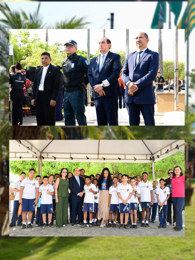 Abertura da Semana da Pátria reúne autoridades, escolas e entidades em ato cívico em Floriano
