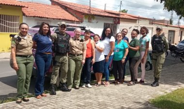 UBS Theodoro Sobral promove palestra sobre violência contra mulher em parceria com Polícia Militar