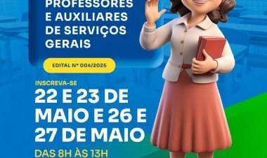 Educação de Floriano abre chamada pública para professor e auxiliar de serviços gerais