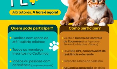 Prefeitura de Floriano lança programa Castra Pet para controle populacional de cães e gatos