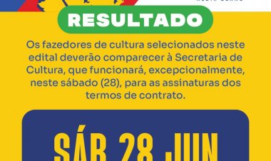 Secretaria de Cultura de Floriano divulga resultado final e aditivo do edital da Política Nacional Aldir Blanc