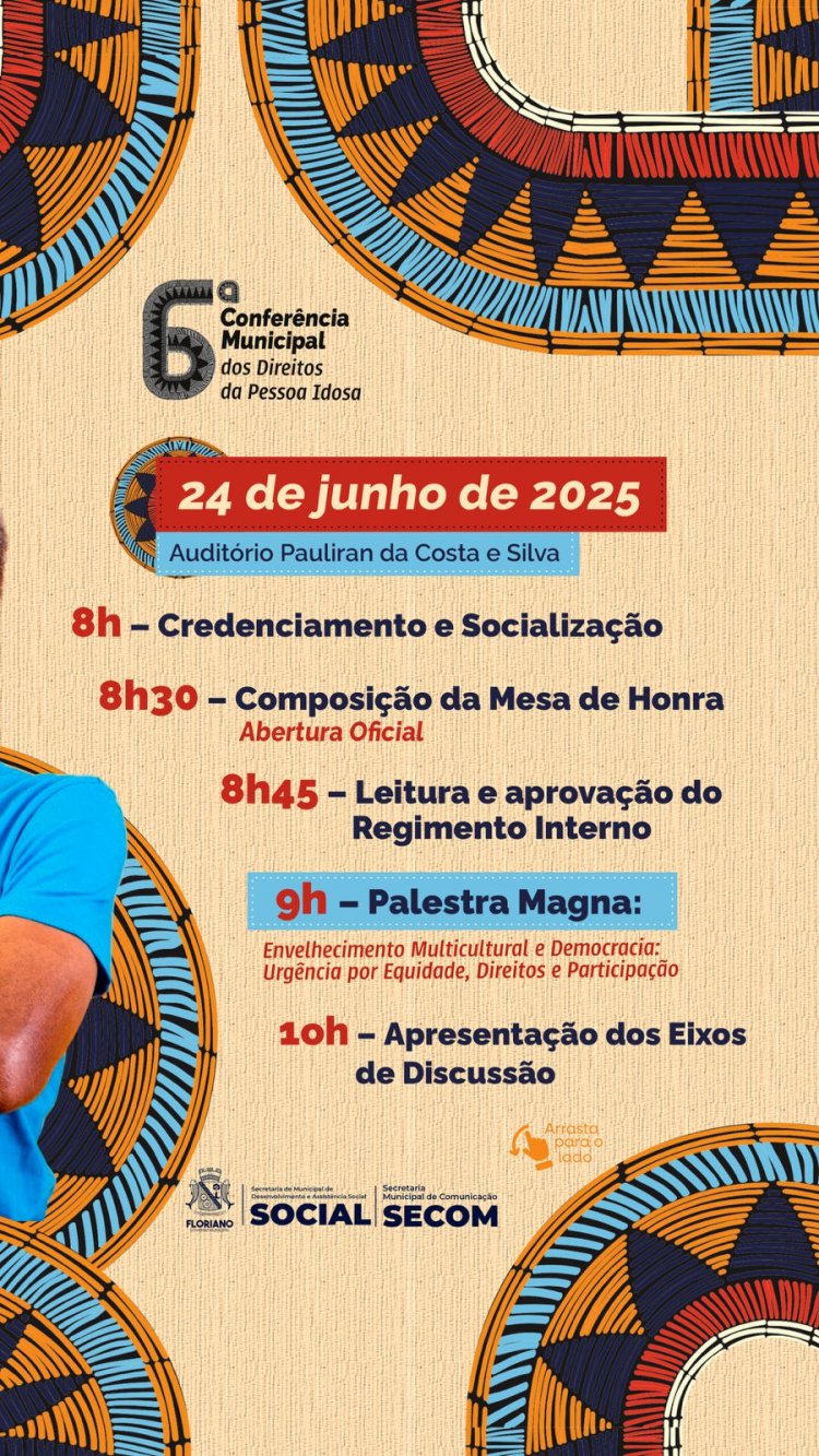 Floriano sediará a 6ª Conferência Municipal dos Direitos da Pessoa Idosa