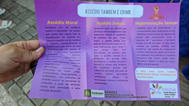 Prefeitura de Floriano e OAB realizam caminhada em alusão ao Agosto Lilás