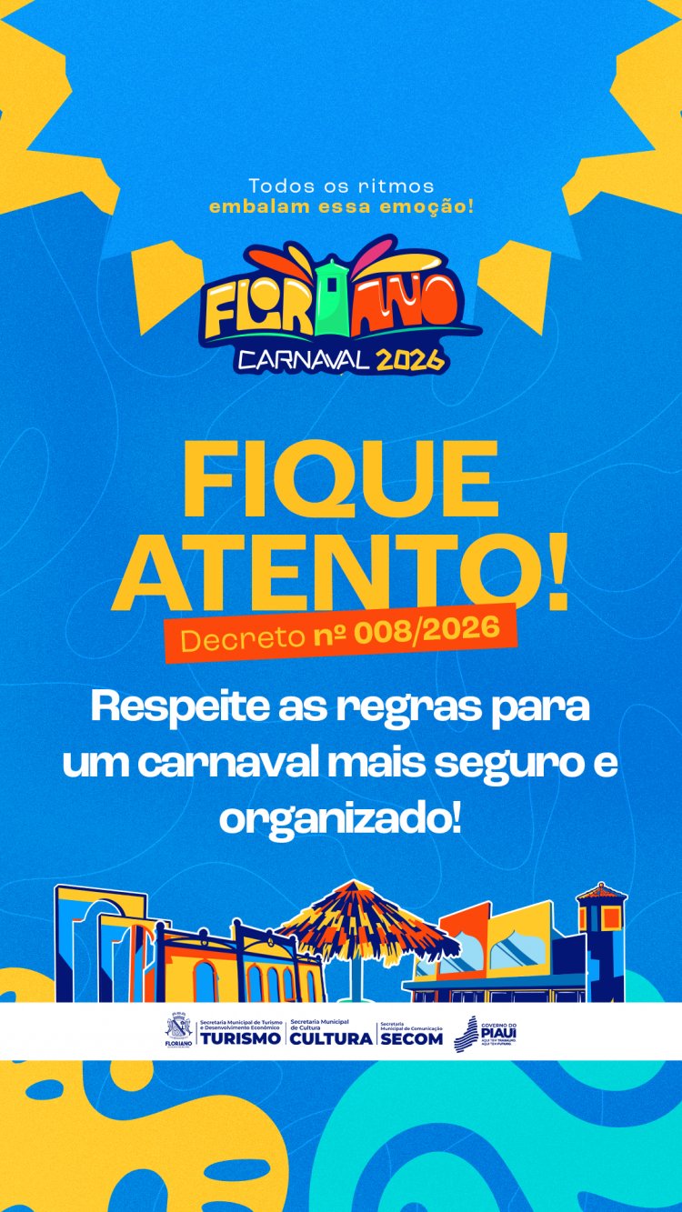 Prefeitura de Floriano publica decretos para o período de carnaval