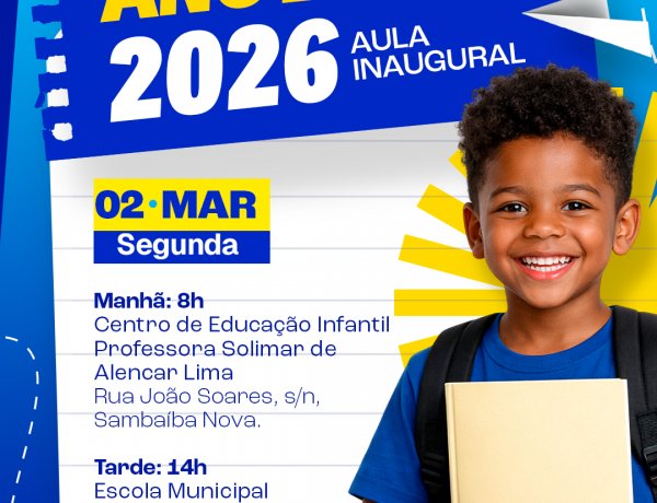 Prefeitura de Floriano anuncia início do Ano Letivo 2026 na rede municipal de ensino