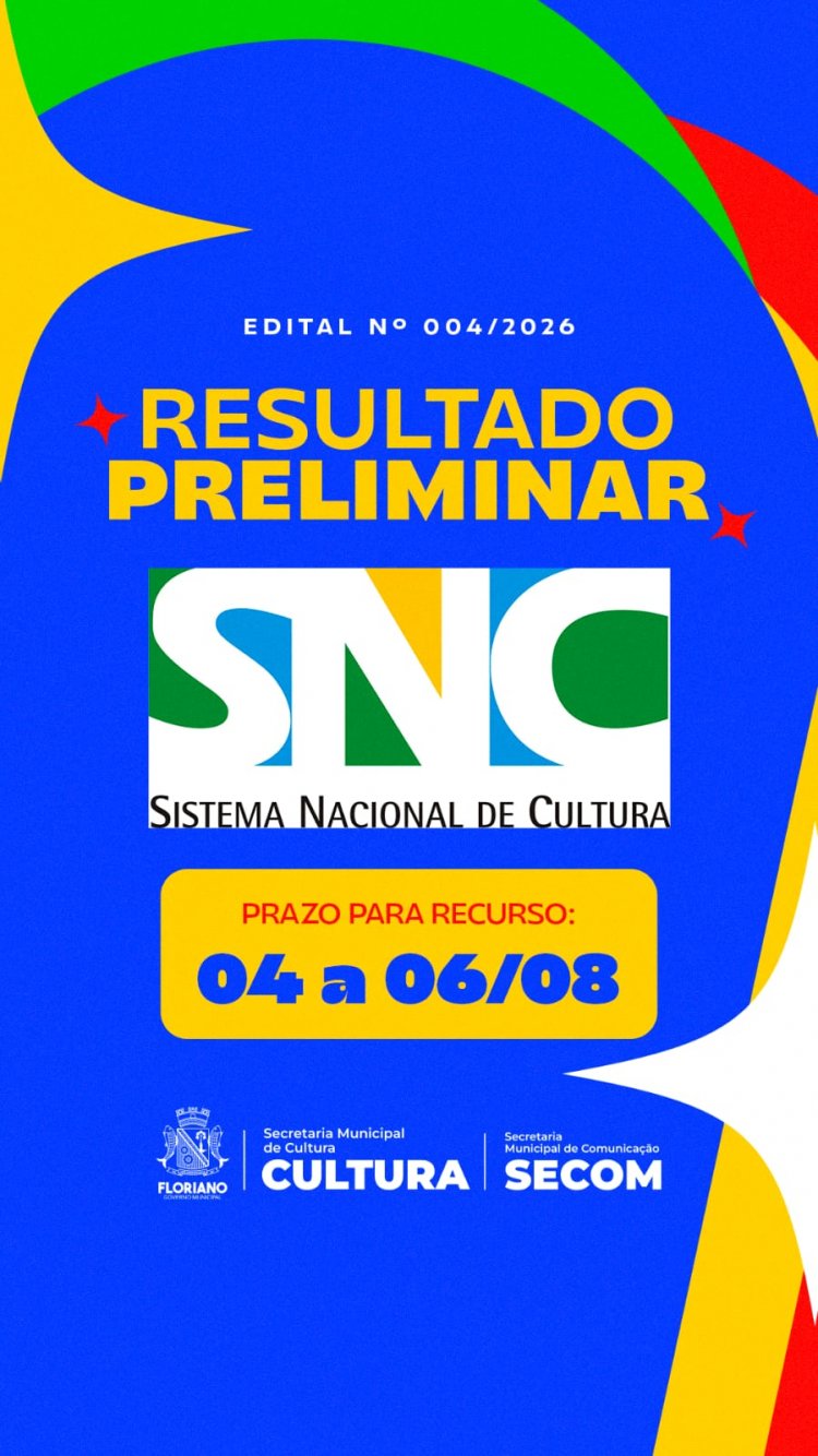 Secretaria de Cultura de Floriano divulga resultado preliminar com notas do Edital nº 04/2026 da Lei Aldir Blanc