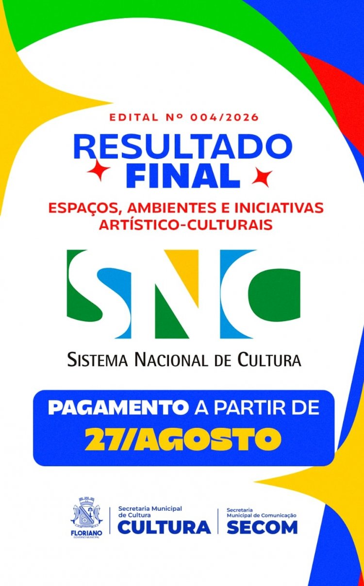 Cultura de Floriano divulga resultado final de edital da Política Aldir Blanc após readequação de cronograma